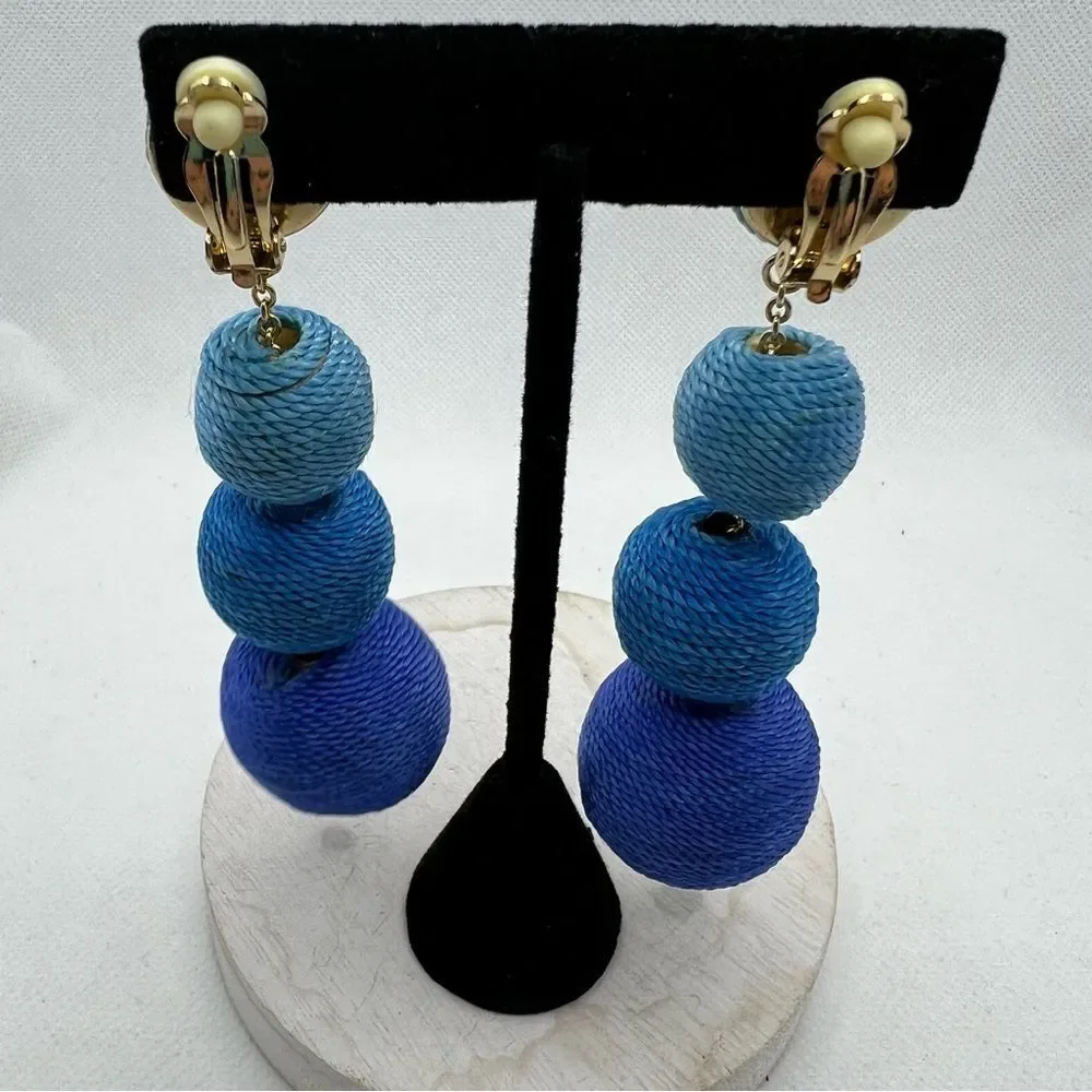 🍭4/$20 Ombré tapered bauble drop clip on earrings